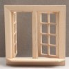 Wooden Window for Dollhouse, Miniature Window Frame Mini Furniture Doll House 1:12 Dollhouse Wooden Doors Miniature Furniture Doll Craft Window Frame Model Decoration