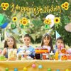QAMEGX Sunflower Birthday Party Decorations- 2Pcs Rustic Sunflower Bunting Banner with Glitter Butterfly Sun Flower Happy Birthday Banner for Wedding Engagement Bridal Baby Shower Anniversary Graduation Party Supplies