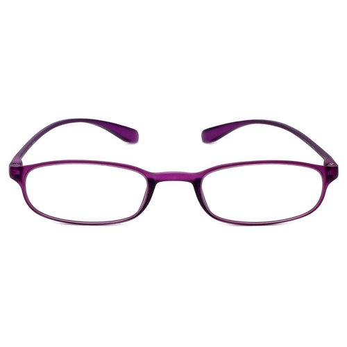 Calabria 718 Flexie Oval Reading Glasses +6.00 Violet Men/Women Bendable One Power Readers Flexible Durable TR90 Frame