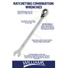 Williams JHW1214MRC 14mm Reversible Ratcheting Combination Wrench Metric, 12 Point