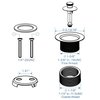 Brushed Nickel Tub Drain Lift &Turn Tub Trim Set with Two-Hole Overflow Faceplate Conversion Kit Assembly, Hidrop Bathtub Drain Replacement Trim Kit and Universal Fine/Coarse Thread
