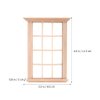 DOITOOL 6PCS Dollhouse Windows, 1: 12 Scale Miniature Dollhouse Furniture Window Frame, 12- pane Window Frame Model for Dolls Houses Decoration ( 4.52X3.26X0.79inch )