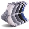FEIDEER Hiking Socks Walking Socks For Men, 5-pack Outdoor Recreation Socks Moisture Wicking Quarter Crew Socks(19105-XL)