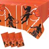 Lianxuia 3 Pcs Basketball Tablecloth, 51 x 86 Inch Basketball Plastic Table Cover, Basketball Party Decorations, Suitable for Boys Basketball Theme Birthday Party Supplies