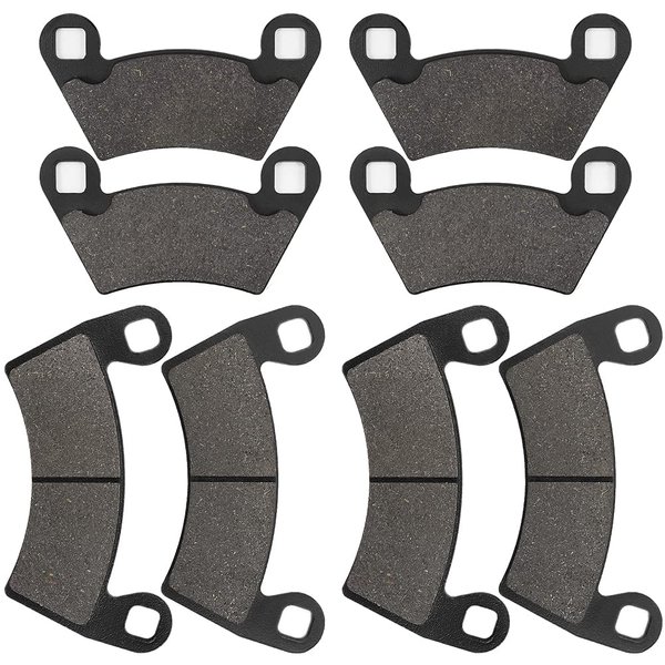 Brake Pads Fit for Polaris Ranger 500 570 700 800 900 2x4 4x4 RZR XP 900 Ranger Crew EV XP 500 Midsize Pursuit Electric RZR 800 4pairs Front and Rear Brake Pads