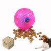 Eilin Dog Toy Balls Food Dispensing Interactive Puzzle Toy Ball Dog Chew Toys Balls Tough Durable Rubber Pet Ball for Small Medium Dogs IQ Training Teeth Cleaning (Pink)