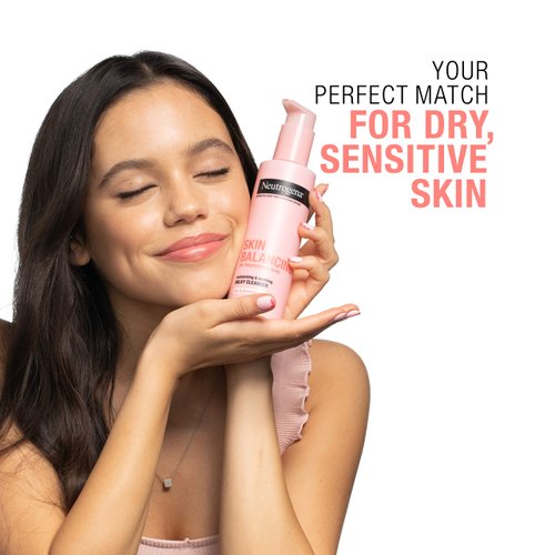 Neutrogena Skin Balancing Milky Cleanser with 2% Polyhydroxy Acid (PHA), Soothing & Moisturizing Face Wash for Dry & Sensitive Skin, Paraben-Free, Soap-Free, Sulfate-Free, 6.3 oz