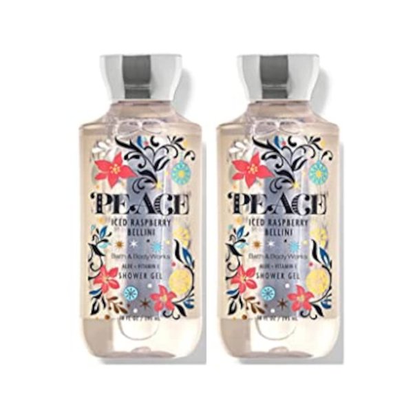 Bath & Body Works Shower Gel Gift Sets For Women 10 Oz 2 Pack (Iced Raspberry Bellini)