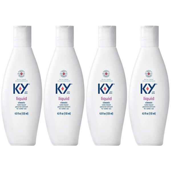 K-Y Liquid Personal Lubricant 4.5 oz (Quantity of 4)