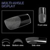 AORAEM Square Nail Tips 600 PCS Artificial Full Cover Nail Tips Soft Clear Nail Tips 12 Sizes Acrylic Medium Square Press on Nails Tapered Square False Nails with Box for Home DIY Nail Salon