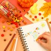 JUNEBRUSHS Fall Mini Erasers, 150Pcs Cute Thanksgiving Erasers Mini Erasers for Kids Bulk Maple Leaf Novelty Pencil Erasers Stationery for Student Classroom Prizes Homework Rewards Gifts Party Favors