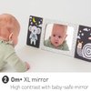 Taf Toys Tummy Time Floor Mirror Book Toys for Babies High Contrast Activity Montessori Newborn Toys, Black and White Baby Toys 0 3 6 12 Sensory Infant Toys 0-3 Months Newborn Essential for Tummy Time