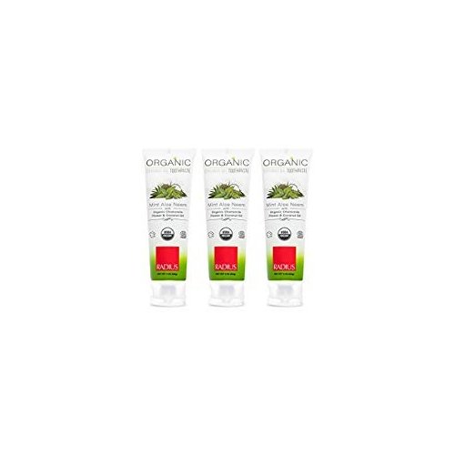 Toothpaste, USDA Organic Mint Aloe Neem, 3 oz, pack of 3