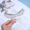 Iaceble Vintage Leaf Barrette Hair Clips - Silver Metal Laurel Leaf Greek Goddess Hair Piece Accessories for Women and Girl Gifts (Silver)