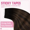 YoungSee Tape in Human Hair Extensions Brown Balayage Tape in Extensions Human Hair Dark Brown Balayage Invisible Tape in Hair Extensions Human Hair Ombre 20 Inch 20pcs 50g Tape in Hair Durable