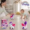 Dewhuh Musical Unicorn Baby Crawling Toys for 3 Years Old Girl Baby, Walking Interactive Action Infant Light up Toy,Tummy Time Toddle Development Learning Birthday Gift for 7 8 9 10 11 12 Month