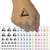 Infinite Penrose Triangle Tribar Optical Illusion Temporary Tattoo Water Resistant Fake Body Art Set Collection - Orange (One Sheet)
