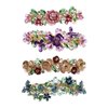 SING F LTD 4PCS French Barrettes Elegant Flower Design Metal Hair Clip Hair Decorations Clasps Headpiece Hair Pin Gift for Women Girls Bridal Bridesmaid