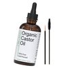 Organys Organic Castor Oil 2oz, For Longer Fuller Thicker Looking Hair Eyelashes & Eyebrows Enhances The Appearance Of Natural Lash & Brow Growth. Serum Comes With Eyeliner & Mascara Brushes