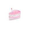 ZippyPaws Birthday Gifts for Dogs - Pink Birthday Cake Slice, Plush Squeaky Dog Toy, Dog Birthday Party Supplies for Boys & Girls