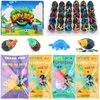 ANPHILE Dinosaur Party Favors - Dinosaur Birthday Party Supplies - 30 Pack Hatching Dinosaur Eggs with Cards Bulk - Party Favors for Kids 4-8, 8-12