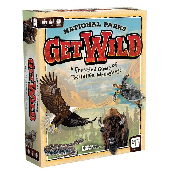 USAOPOLY National Parks Get Wild | Quick-Rolling Dice Game Featuring Iconic National Park Locations | Great Kids Game & Family Board Game