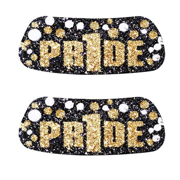 Anderson's Gold, White, and Black Pr1de Glitter EyeBlacks, Wearables, Tattoos, Cheek Cheers, Fan Gear, Sports Fan Gear,School Spirit, Football Cheerleader Accessories, Homecoming