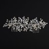 Rumtock Silver Hair Comb Set for Wedding Brides Women Hair Jewelry Bridal Handmade Crystal Jewelry (Silver)