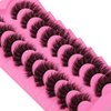 Mink Lashes Fluffy Wispy False Eyelashes 15mm Natural Thick Volume Fluffy Curl Fake Eyelashes 9 Pairs by Yawamica Black