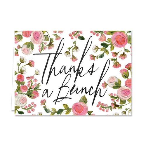 Chalkboard Floral Thank You Card Pack / 36 Thanks Greeting Cards / 6 Chic Floral Chalkboard Designs / 3 1/2" x 4 7/8" Thank You Note Cards/Made In The USA