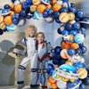 Ouddy Party 139Pcs Outer Space Party Decorations Balloon Garland Kit, Space Birthday Party Supplies UFO Astronaut Themed Navy Blue Silver Foil Latex Balloons for Boys Kids