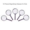 Magnifying Glass for Kids, 18 Pack Plastic Magnifier Hand Lens for Children Toy Class Teaching Reading Outdoor Searching IRCHLYN (Black)