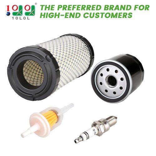 10L0L Golf Cart Tune Up Kit for EZGO TXT 2010 Up & EZGO RXV 2008 Up Gas Models with 4 Cycle Kawasaki 13.5 hp Engines with Air Filter Oil Filter Fuel Filter Spark Plug, Engine Maintenance Kit for EZGO