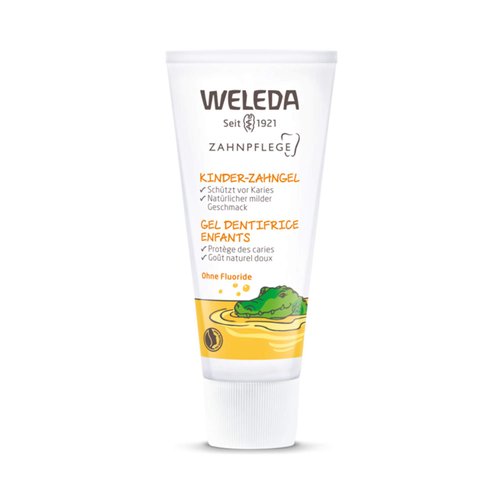 Weleda Oral Care Childrens Tooth Gel, 1.7 Fluid Ounce, Fluoride Free, Spearmint Flavor, Plant Rich Toothpaste with Calendula, Silica and Fennel