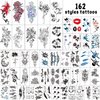 Cerlaza 162 Styles Temporary Tattoos for Women Adults Girls, Fake Sleeve Henna Sexy Tattoo Stickers, Leg Makeup Waterproof Realistic Long Lasting Semi Permanent Tattoos Kit-50 sheets
