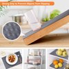 StaHom Shelf Liners for Kitchen Cabinets Refrigerator Liners Waterproof & Oil-Proof Kitchen Cupboard Liner Plastic Drawer Mats EVA Material Non Adhesive Fridge Liner for Shelves Gray 11.8 x 59 Inch