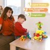 Marble Run Maze Track Sets - Educational Building Blocks for Toddlers - STEM Learning Toys for 2-8 Years Old Boys & Girls - Compatible with Big Classic Blocks - Marble Run Fun and Games (01)