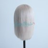 Aprilhair Pre-plucked #60 White Platinum Blonde Bob Lace Front Wigs Straight Glueless 130% Density Short Cut Brazilian Virgin Human Hair Full And Thick Free Part (#60, 10 Inch)