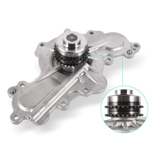 AULINK AW6348 Water Pump (W/Double-Row Sprocket;Engine 3.5L 3.7L) For 2011-2019 Ford Edge Fusion Flex Explorer Taurus,2011-2019 Lincoln MKS MKZ MKT MKX,MAZDA 6 CX9