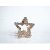 Small mini rose gold star shaped hair claw clip with crystals