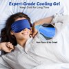 Cooling Eye Mask for Puffy Eyes - FSA HSA Eligible, Cold Eye Masks for Puffiness, Weighted Gel Eye Mask for Sleep, Reusable Ice Eye Mask for Dark Circles Migraines and Headache (Blue)