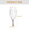 rosenice Scalp Massager Hand Held Therapeutic Head Scratcher Steel Wire Head Massager with Wooden Handle for Home Spa Relief and Relaxation (3 Packs)