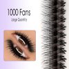 Veritee 1000 fans Camellia Promade Lash Extensions Supplie Fluffy 6D 0.07 Pro Made 8-15mm Lengths for Pre Made Natural Classic Volume and Hybrid Set Premade Lash Fans Eyelash Extensions (D curl, 11mm)