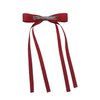 Frivievy Hair Ribbon Clips Hair Bows for Women Girls Simple Bow Clips Hair Bows with Small Long Tail Bow Accessories(Black,Red)