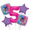Shimmer and Shine Balloon Bouquet 5th Birthday 5 pcs - Party Supplies