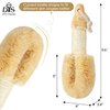 Dry Brushing Body Brush - Dry Skin Brushes Vegan Natural Sisal Bristles for Lymphatic Drainage and Cellulite, Exfoliating Body Scrubber for Bath Shower Massage, Blood Circulation Improvement