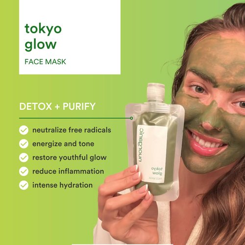 nuorganic Matcha Green Tea Clay Mask for Deep Cleansing, Toning, Depuffing, Hydrating Skin - Squeezy Tube Stays Fresher for Longer - Clean, Natural, Organic Ingredients, 4.2 fl oz