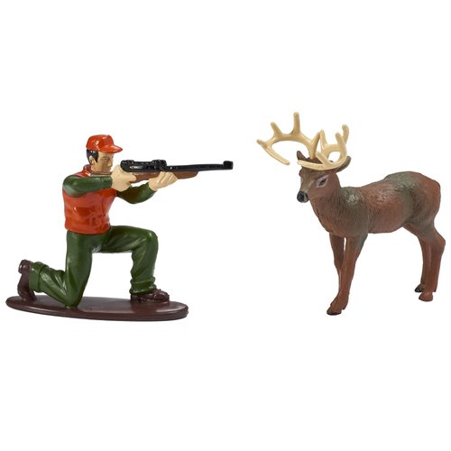 DecoSet® Deer Hunting Cake Decorating Set Multi Deer 3.1" x 1.35" x 3.1"; Hunter 3.4" x 1.35" x 2.65"