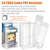 Pop Protector Case for Funko-Pop-Keychain-Figure Display Case Compatible with Funko Pop Keychain- 0.35 mm Thick, Stackable & Clear Pop Protector- PET Plastic Display Case- 20 Pack