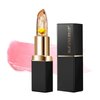 BLUE LOVE Color Changing Flower Lipstick, Jelly Temperature Change Clear Lipstick with Flower Inside, Hydrating Moistrurizer Lip Balm Long Lasting Chapstick Nourishing Lip Gloss for Dry Lips (Golden)